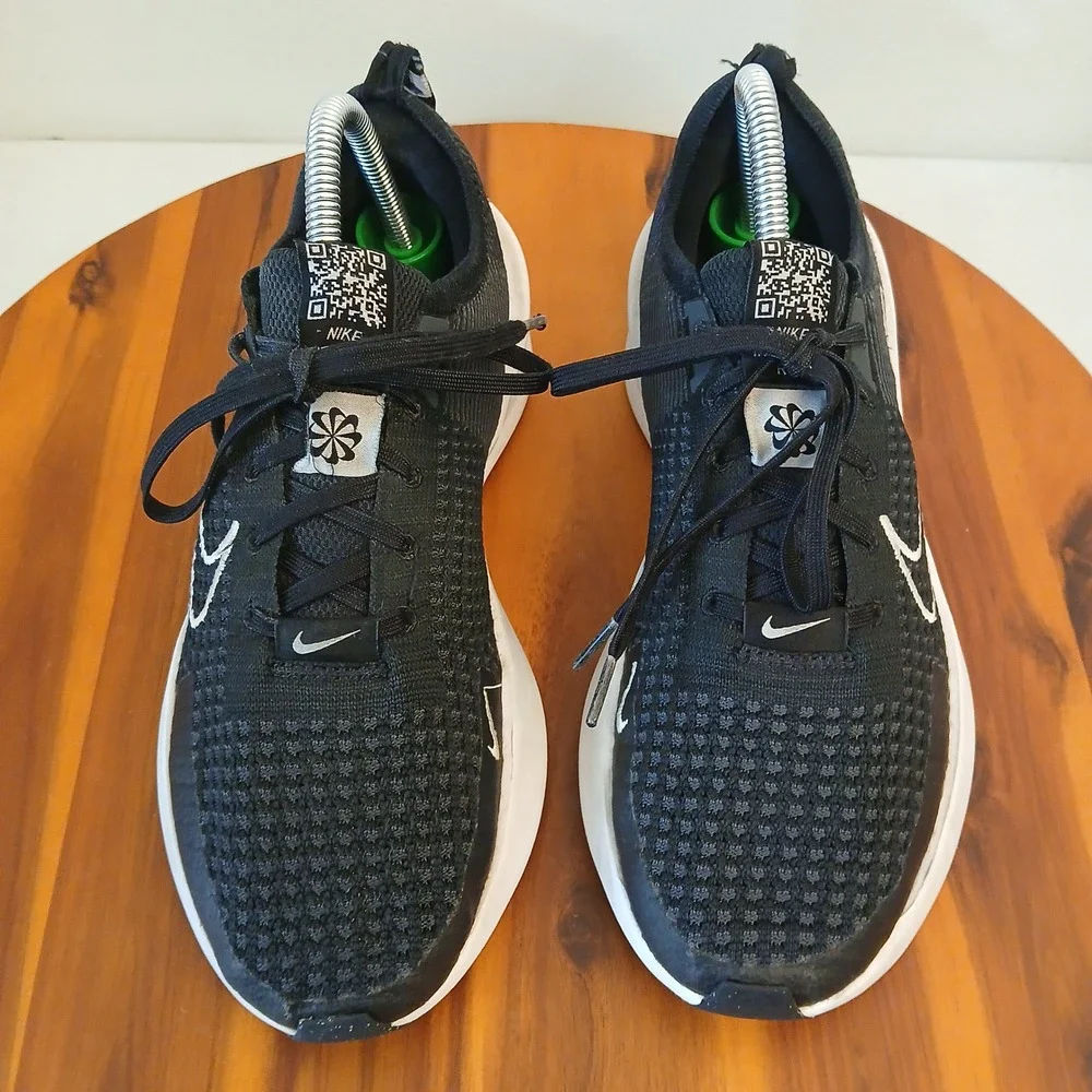 Nike Interact Run Men 7.5 Black Road Running Shoes Sneakers FD2291-001